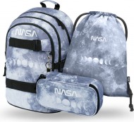 BAAGL 3 SET Skate NASA Grey: batoh, penál, sáček