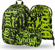 BAAGL 3 SET Core Lime: batoh, penál, sáček