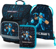BAAGL 3 SET Ergo Minecraft Blue Axe: aktovka, penál, sáček - zvětšit obrázek