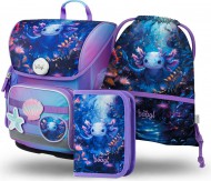 BAAGL SET 3 Ergo Axolotl: aktovka, penál, sáček