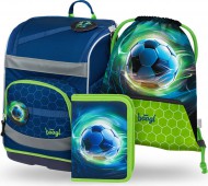 BAAGL SET 3 Zippy plus Fotbalový míč: aktovka, penál, sáček 