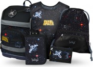 BAAGL SET 5 Zippy Plus Pixel Space: aktovka, penál, sáček, zástěra, peněženka 
