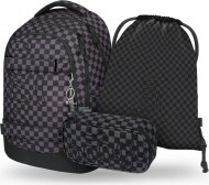 BAAGL SET 3 Skate max SKA šedá: batoh, penál, sáček