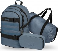 BAAGL SET 3 Skate Dust Blue: batoh, penál, sportovní taška