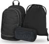 BAAGL SET 3 Core Uni černá: batoh, penál, sáček