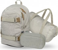 BAAGL SET 3 Skate Mist: batoh, penál, sportovní taška