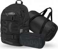 BAAGL SET 3 Skate Uni černá: batoh, penál, sportovní taška