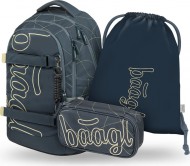 BAAGL SET 3 Skate Max Wave: batoh, penál, sáček GRS