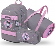 BAAGL SET 3 Skate Kuromi Grey: batoh, penál, sportovní taška GRS