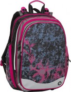 Bagmaster ELEMENT 8 A školní batoh - růžový s květinami