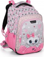 Bagmaster LUMI 22 A školní batoh  bílá kočka s mašlí