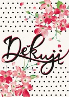 Přáníčko BeBechy - bílé - Děkuji 2 - zvětšit obrázek