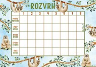 Rozvrh hodin Lenochodi - zvětšit obrázek