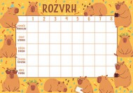 Rozvrh hodin Kapybary - zvětšit obrázek