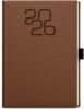 Týdenní diář - Oskar - Fabric - A5 - hnědá 2026