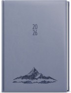 Týdenní diář - Oskar - Vivella s ražbou - A5 - holubí šeď - Hory 2026
