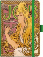 Notes A5 Premium 120g - Alfons Mucha 2027 - prázdný - Zelený