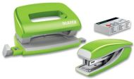 Set mini sešívačky a děrovačky Leitz WOW, zelená