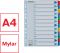 Mylar rejstříky A4 1-12