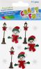 Ozdoba z plsti samolepicí 11 ks sněhulák 521592