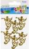 Samolepky andělé zlatý brokát 6 ks
