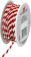 Stuha 2mx3mm, Červeno-Bílá