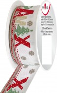 Stuha textilní 2mx40mm, Xmas