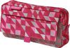 Pouzdro 2 kapsy - Geometrické tvary, růžové