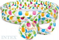 INTEX Nafukovací set bazén s míčem a plavacím kolem, 132x28cm  