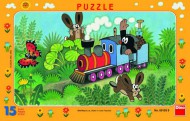 DINO PUZZLE Krtek a lokomotiva, 15 dílků