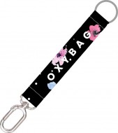 Krátká klíčenka s karabinkou Flowers