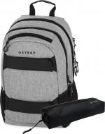 Studentský batoh + etue OXY Sport Grey Melange - zvětšit obrázek