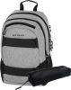 Studentský batoh + etue OXY Sport Grey Melange