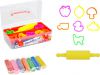 Modelovací hmota 7 barev + 7 tvořítek, váleček 