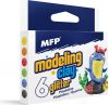 Modelovací hmota 6 ks barev GLITTER 