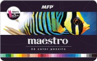 pastelky MAESTRO 36 ks kovová krabička 6300628