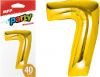 Balónek č. 7 nafukovací fóliový 40 cm - zlatý 8000180