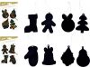 Závěs vánoční škrabací obrázek set 4ks 1001 11x19cm 8886449