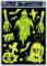 okenní fólie halloween svítící HA002 30x42cm 10419