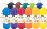 temperové barvy, 12x1000 ml, mix barev temperové barvy - zvětšit obrázek