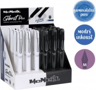 Gumovatelné bombičkové pero McNeil, černo-bílé,disp. gumovatelné bombičkové pero McNeill