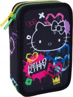 Penál Jumper 2, Hello Kitty Neon black, plný