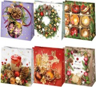 Dárková taška vánoční T2 22, 15,5x15,5x8cm - zvětšit obrázek