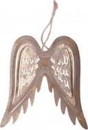 Andělská křídla 3D kovová, patina - zvětšit obrázek