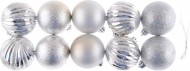 Vánoční baňky 10ks 4,5cm, stříbrné - zvětšit obrázek