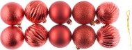 Vánoční baňky 10ks 4,5cm, červené - zvětšit obrázek