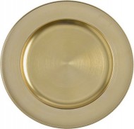 Dekorační talíř 33cm, plastový, ZLATÝ - zvětšit obrázek