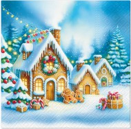 Ubrousky vánoční - Vánoční hvězda s šiškami, SDL238700 - zvětšit obrázek