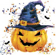 Ubrousky podzimní Creepy Pumpkin with Splashes, 33 x 33 cm, SDOG 0308 01