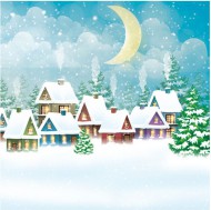 Ubrousky vánoční Zasněžená vesnice SDGW 0222 01